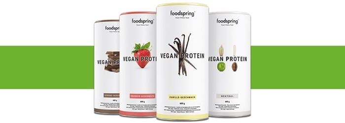 foodspring vegan protein nährwerte proteine erdbeer neutral